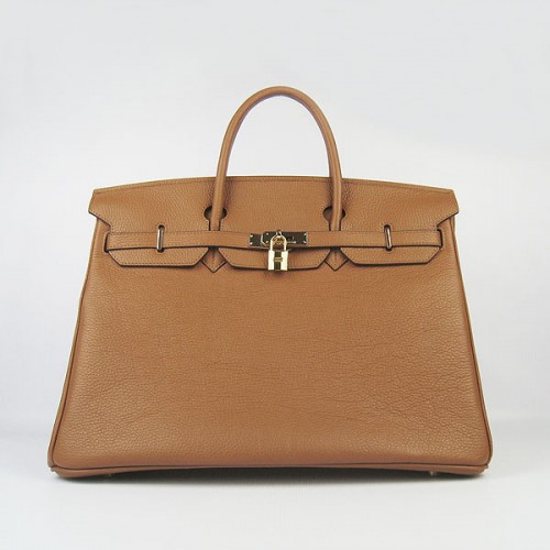 Hermes Birkin 40CM Togo Handtasche Light Coffee 6099 Gold