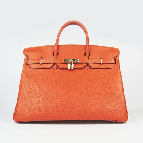 Hermes Birkin 40CM Togo Tasche Orange 6099 Gold
