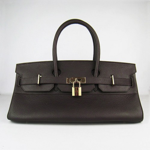 Hermes Birkin 6109 Togo Ledertasche Dunkelkaffee 42cm Gold