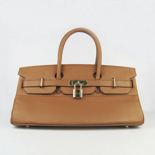 Hermes Birkin 6109 Togo Ledertasche Light Coffee 42cm Gold
