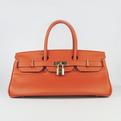 Hermes Birkin 6109 Togo Ledertasche Orange 42cm Gold