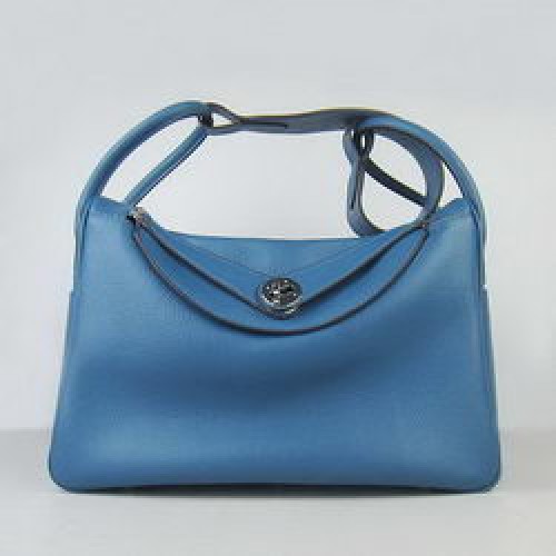 Hermes Lindy 34CM Umhängetasche Blau