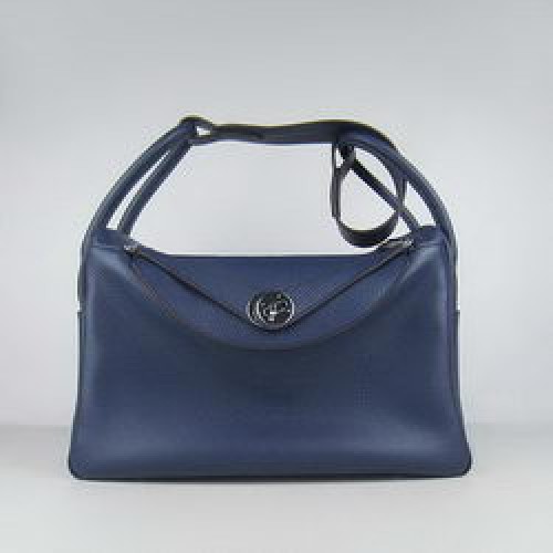 Hermes Lindy 34CM Umhängetasche Dunkelblau