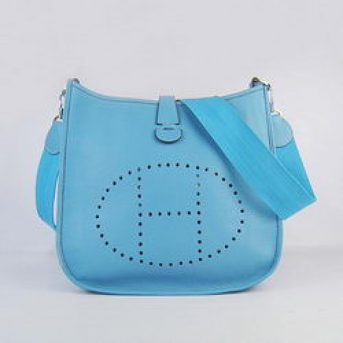 Hermes Evelyne Umhängetasche 6309 Hellblau