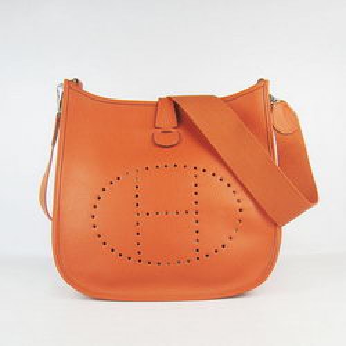 Hermes Rindsleder Evelyne Umhängetasche 6309 Orange