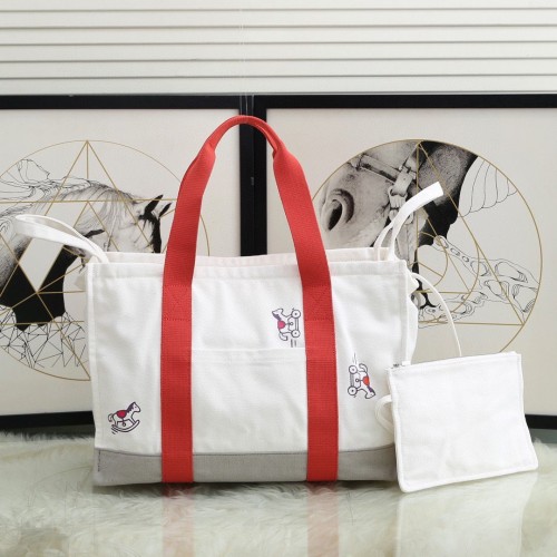 Hermes Adada Windel-Leinen-Einkaufstasche H5635 Orange