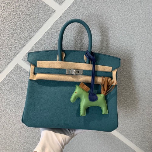 Hermes Birkin 25CM Epsom Bag Original Leder H25E Dunkelgrün