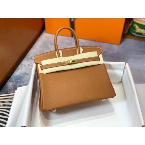 Hermes Birkin 25CM Epsom Bag Original Leder H25E braun
