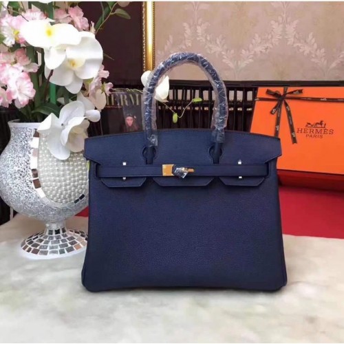 Hermes Birkin 25CM Togo Tasche Original Leder H25E Navy