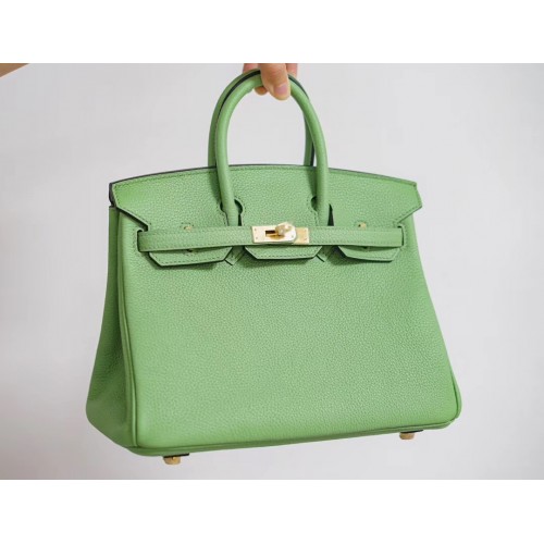 Hermes Birkin 25CM Togo Leder H5601 grün