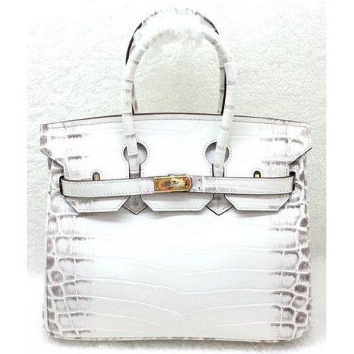 Hermes Birkin 25CM Tragetasche Krokoleder H25TCO OffWhite