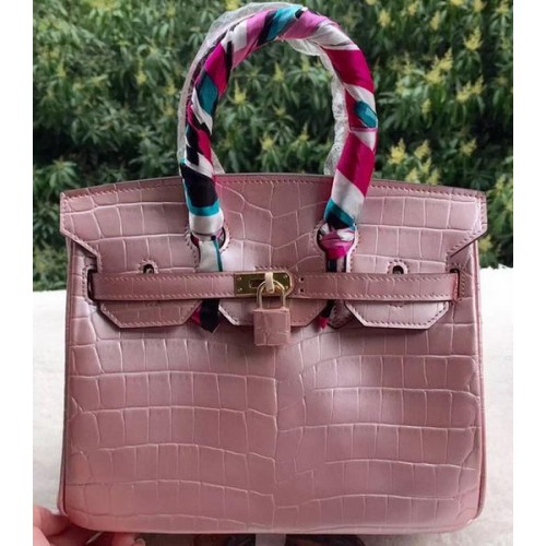 Hermes Birkin 25CM Tragetasche Krokoleder H25TCO Pink