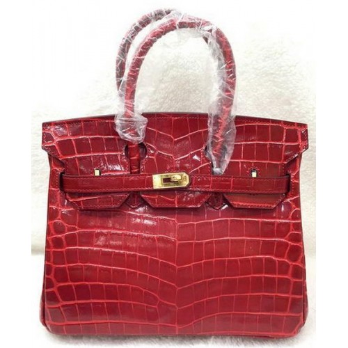 Hermes Birkin 25CM Tragetasche Krokoleder H25TCO Rot