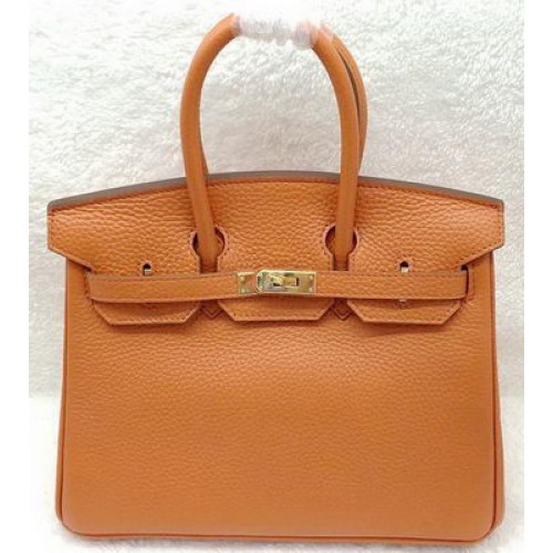 Hermes Birkin 25CM Einkaufstasche Original Leder H25T Orange