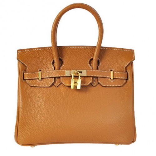 Hermes Birkin 25CM Tragetaschen Togo Leder Kamel Godlen