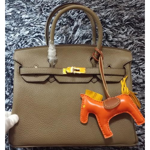 Hermes Birkin 30CM Tragetaschen Litschi-Leder H30LI Khaki