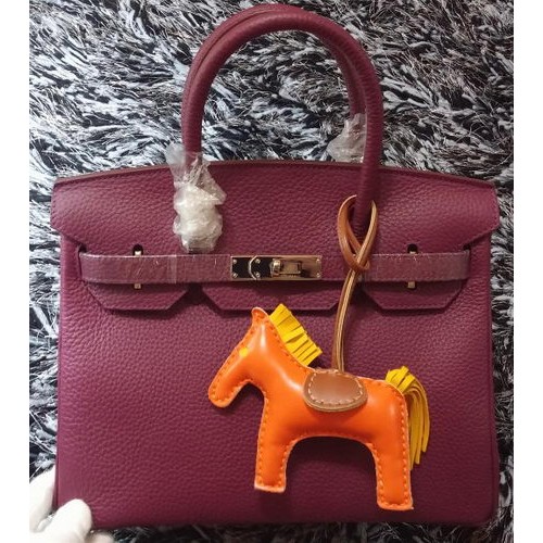 Hermes Birkin 30CM Tragetaschen Litschi-Leder H30LI Lila