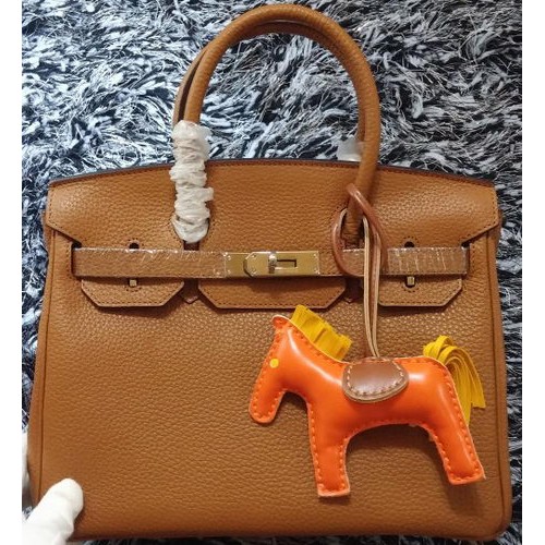 Hermes Birkin 30CM Einkaufstaschen Litschi-Leder H30LI Weizen