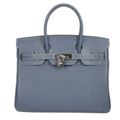 Hermes Birkin 30CM Tragetaschen Glattes Togo-Leder Dunkelblau