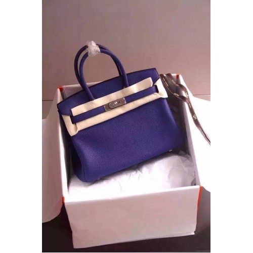 Hermes Birkin 35CM 30CM Tragetasche Körniges Leder H35H30 Blau