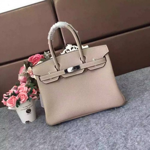 Hermes Birkin 35CM 30CM Tragetasche Körniges Leder H35H30 Grau