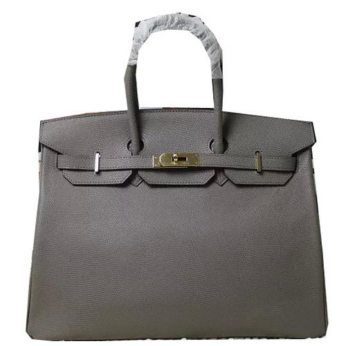 Hermes Birkin 35CM 30CM Tragetasche Eidechsenleder H35H30 Grau