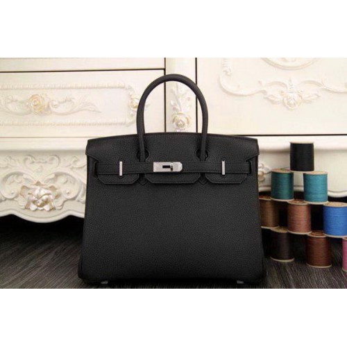 Hermes Birkin 35CM 30CM Tragetasche Original Leder HB35O Schwarz