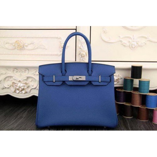 Hermes Birkin 35CM 30CM Tragetasche Original Leder HB35O Blau