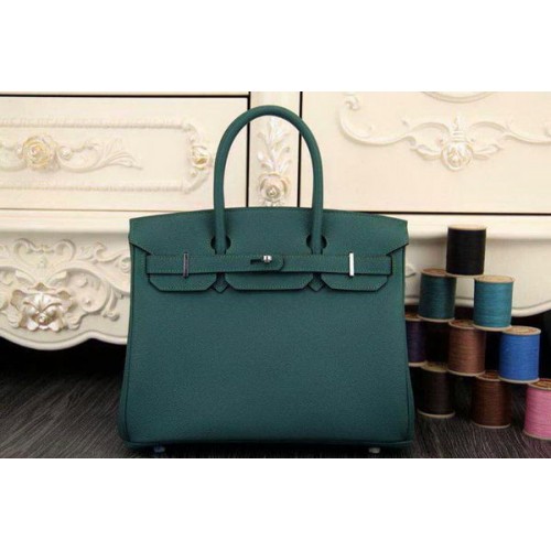 Hermes Birkin 35CM 30CM Tragetasche Original Leder HB35O Dunkelgrün