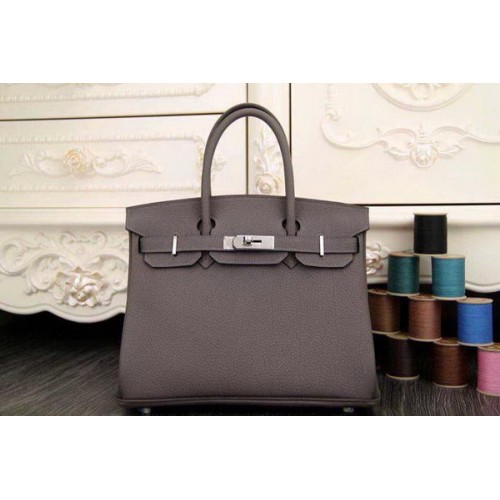 Hermes Birkin 35CM 30CM Tragetasche Original Leder HB35O Grau