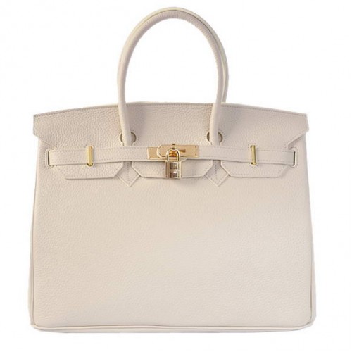 Hermes Birkin 35CM Tragetaschen Togo Leder Beige Golden