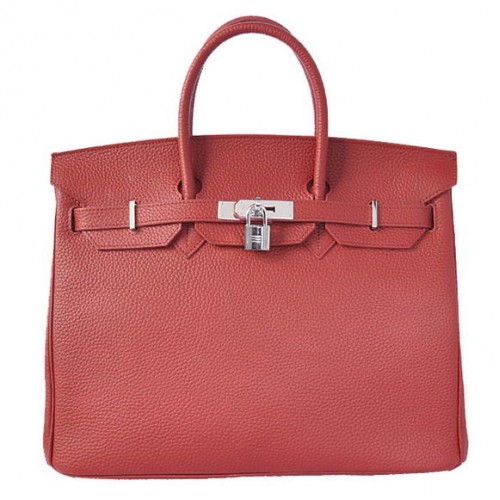 Hermes Birkin 35CM Tragetaschen Togo Leder Bordeaux Silber