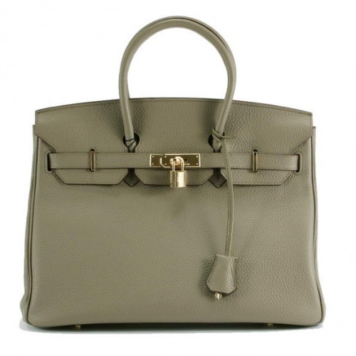 Hermes Birkin 35CM Togo Lederhandtasche 6089 Dunkelgrau Golden