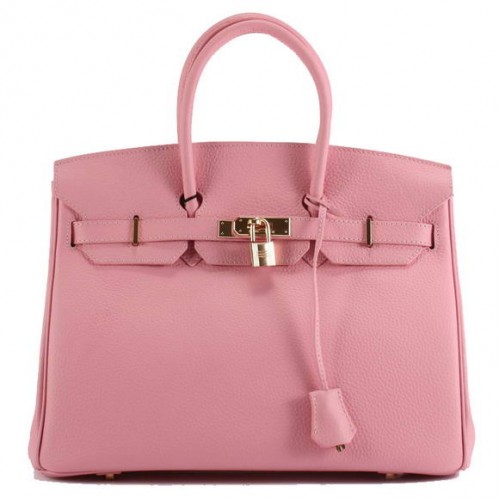 Hermes Birkin 35CM Togo Lederhandtasche 6089 Rosa Golden