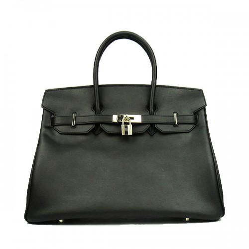 Hermes Birkin 35CM Tragetasche Schwarz Glattleder H6089 Gold