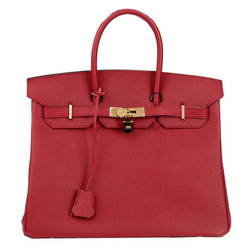 Hermes Birkin 35CM Einkaufstasche Burgund Original Leder H35 Gold