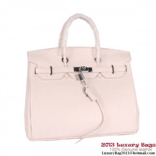 Hermes Birkin 35CM Einkaufstasche Clemence Leder H-35 OffWhite