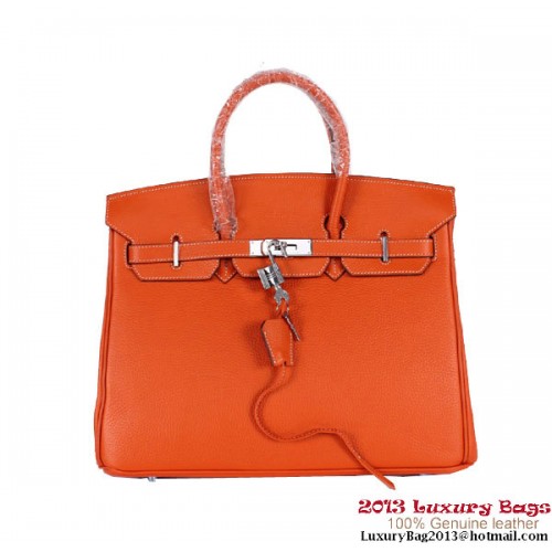 Hermes Birkin 35CM Tragetasche Clemence Leder H-35 Orange