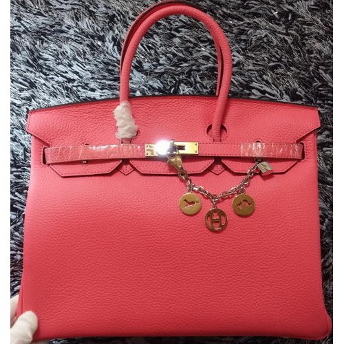 Hermes Birkin 35CM Einkaufstasche Litschi-Leder HB35GL Kirsche