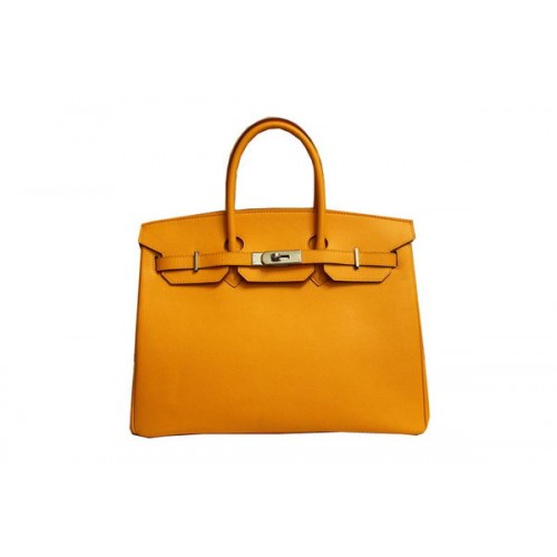 Hermes Birkin 35CM Tragetasche Gelb Original Leder BK35 Gold