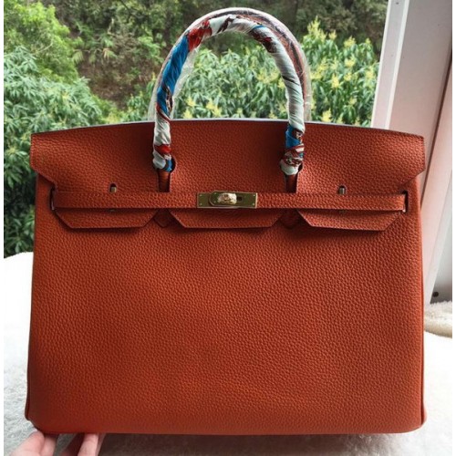 Hermes Birkin 40CM Tasche Original Leder BK40 Orange