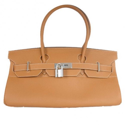 Hermes Birkin 42cm JPG Birkin Togo Leder Kamel Tasche Silber Hardware