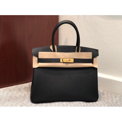 Hermes Birkin Bag Original Epsom Leder 30CM 17825 Schwarz