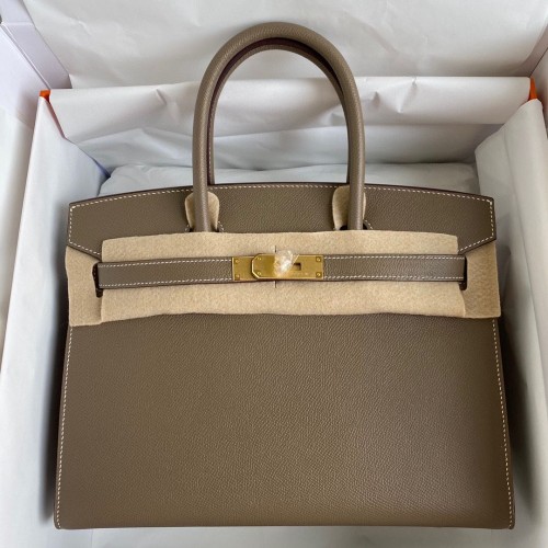 Hermes Birkin Bag Original Epsom Leder 30CM 17825 Elefantengrau