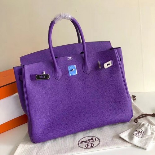Hermes Birkin Bag Original Leder 35CM 17825 lila