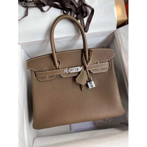 Hermes Birkin Bag Original Togo Leder 17825 Grau