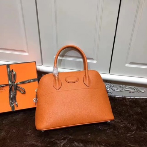 Hermes Bolide 31CM Kalbsleder Tragetasche B3302 Orange