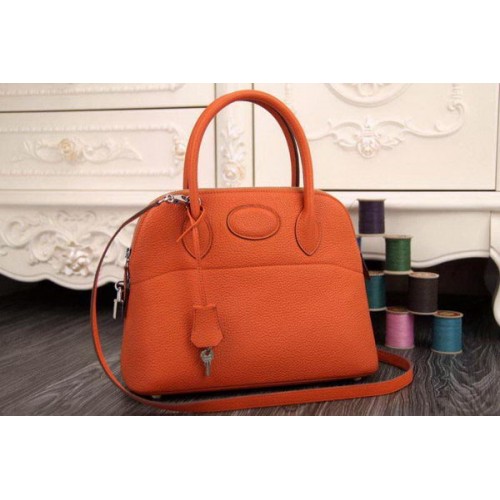 Hermes Bolide 31CM Original Leder Tragetasche Orange