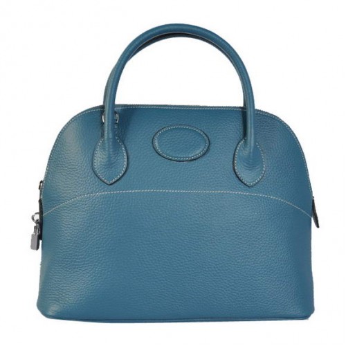 Hermes Bolide 31CM Tragetaschen Clemence H1031 Blau