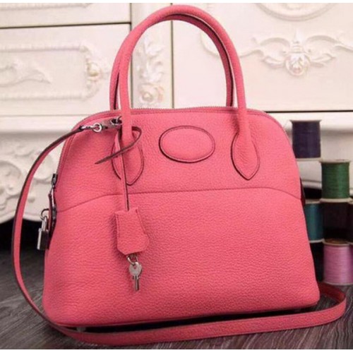 Hermes Bolide 37CM Kalbsleder Tragetasche B1004 Rosa